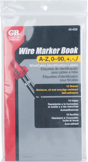 Gardner Bender Pocket Pack Wire Markers (A-Z, 1-90, symbols), 42-035