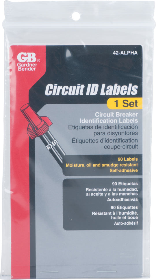 Gardner Bender Circuit Breaker Box Marker Book, 42-ALPHA