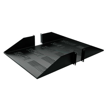 Quest 25 Inch 2 Unit (2U) Vented Double-Sided Center Mount Rack Shelf