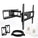 Rhino Brackets Articulating Curved and Flat Panel TV Wall Mount w/ In-Wall Wire Hider Kit for 37-70 Inch Screens