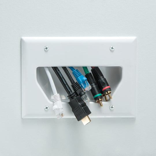 DataComm Recessed Bulk Cable Wall Plate