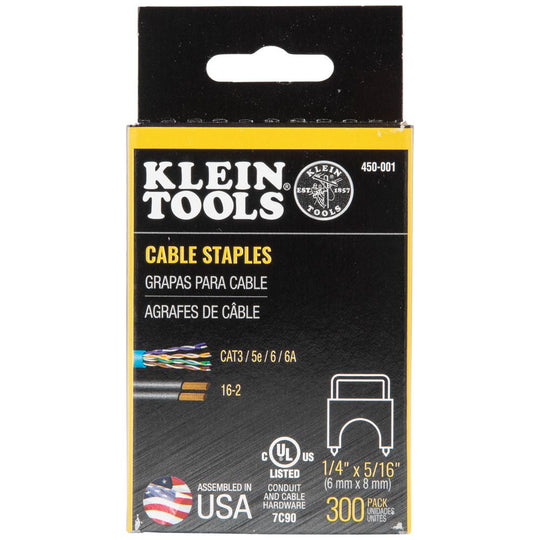 Klein Tools Staples, 1/4-Inch x 5/16-Inch Insulated, 450-001