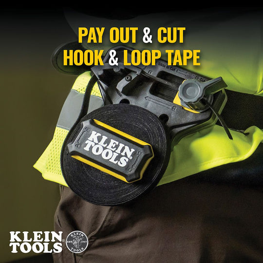 Klein Tools Hook and Loop Tape Dispenser, Versatile Cable Ties, Custom Length