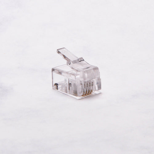 RJ11 Plug for Stranded Round Wire - 100 Pack