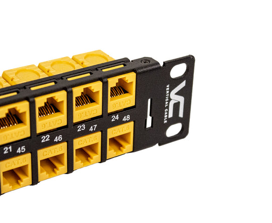 Vertical Cable Blank Rack-Mount Panel, Keystone-Module, 1U, 48-Position, Blank (Without Label Holders)