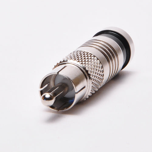 RG6 Compression Coax to RCA Connector, Black