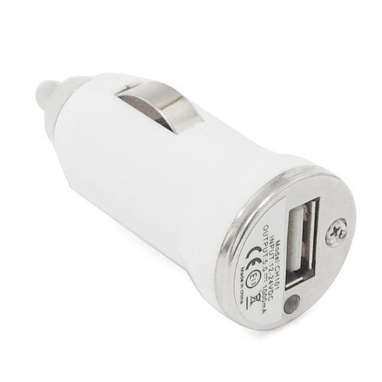 USB Car Charger, White