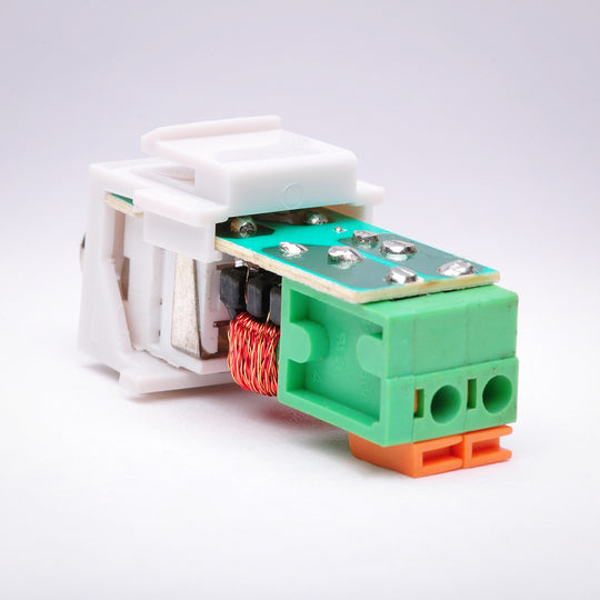 Composite RCA (White) Balun over CAT5 Keystone Jack