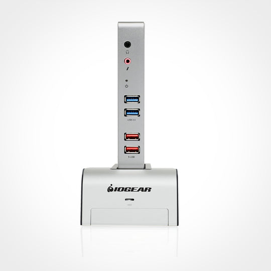 IOGEAR met(AL) Vault Dock USB 3.0 Docking Station with Built-in Backup Drive Enclosure