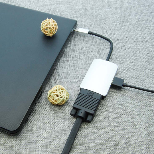 USB-C to VGA and HDMI Adapter - USB Type C Male to VGA/HDMI Female