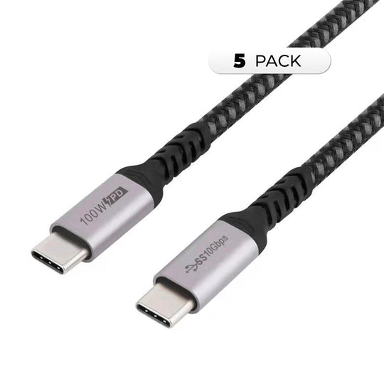 NetStrand USB-C to USB-C 100W PD Fast Charge Braided Cable Multipack