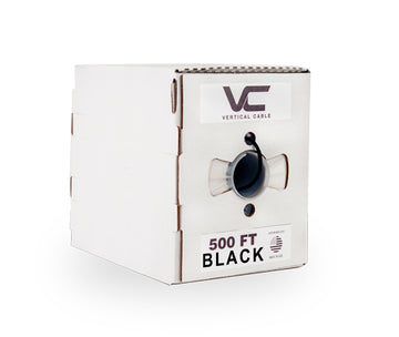 Vertical Cable 500FT – CAT5E, Plenum, MADE IN USA, 24AWG, UTP, 4 Pair, Solid Bare Copper, 350MHz, Pull Box