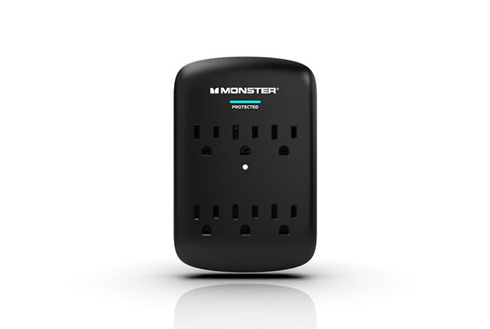 Monster Power Wall Tap Surge Protector, 6 AC