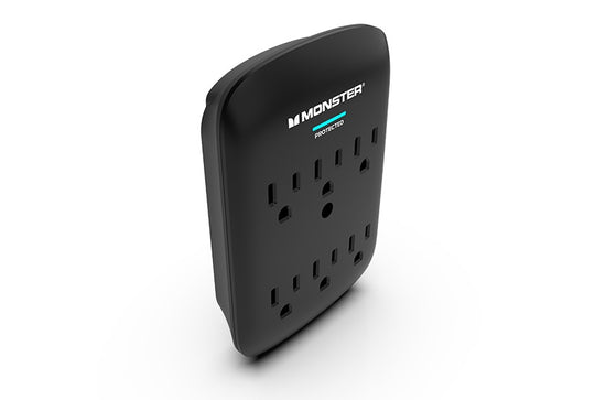 Monster Power Wall Tap Surge Protector, 6 AC