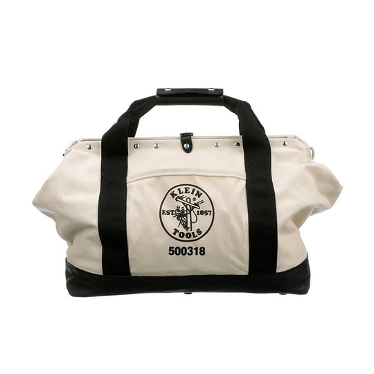 Klein Tools 5003-18 18 Inch Canvas Tool Bag with Leather Bottom