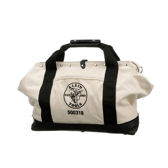 Klein Tools 5003-18 18 Inch Canvas Tool Bag with Leather Bottom