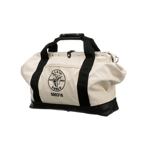 Klein Tools 5003-18 18 Inch Canvas Tool Bag with Leather Bottom