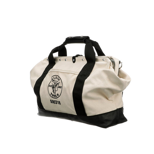 Klein Tools 5003-18 18 Inch Canvas Tool Bag with Leather Bottom