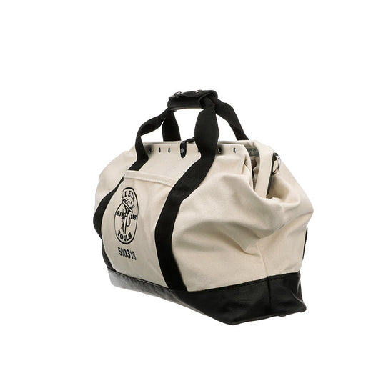 Klein Tools 5003-18 18 Inch Canvas Tool Bag with Leather Bottom