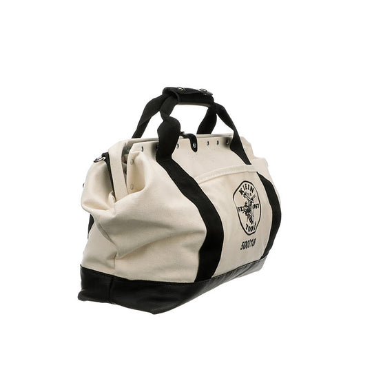 Klein Tools 5003-18 18 Inch Canvas Tool Bag with Leather Bottom