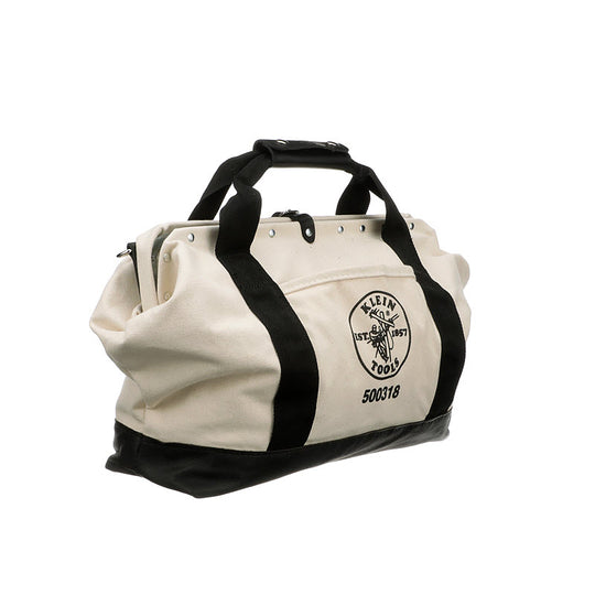 Klein Tools 5003-18 18 Inch Canvas Tool Bag with Leather Bottom