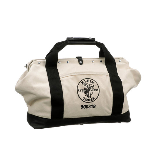 Klein Tools 5003-18 18 Inch Canvas Tool Bag with Leather Bottom