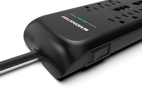 Monster Power Strip Surge Protector, 8 AC, 1 USB-C, 1 USB-A, 6 ft
