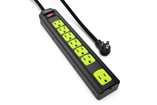 Monster Power Heavy Duty Power Strip Surge Protector, 7 AC, 4ft