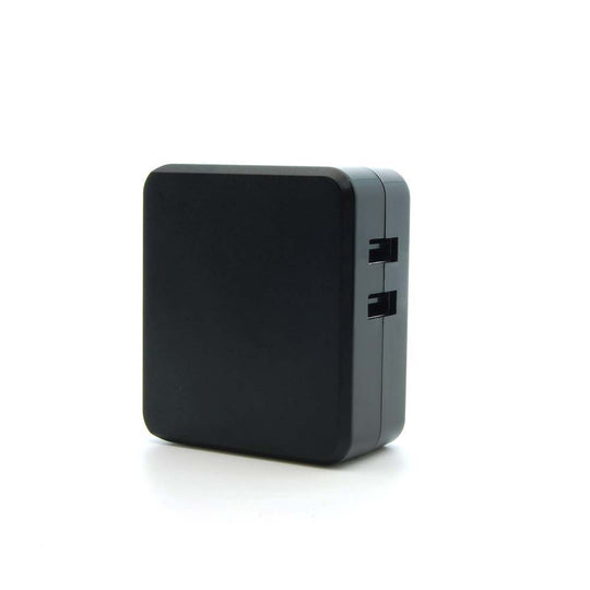 DC5V 4.8A Dual USB Charger AC100/240V Input, Black