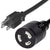 World Cord 1FT NEMA 5-15P to L5-30R 15A 125V 14awg SJT Adapter Cord - Black