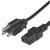 World Cord 5-15P to C13 10A 125V 18/3 SJT Power Cord - Black