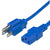 World Cord 5-15P to C13 10A 125V 18/3 SJT Power Cord - Blue
