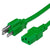 World Cord Nema 5-15P to C13 15A 125V 14/3 SJT Power Cord - Green