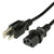 World Cord NEMA 5-15P to C13 10A 125V 18/3 SVT Power Cord - Black
