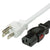 World Cord A-Lock C13 to 5-15P 15A 125V 14/3 SJT Power Cord - White