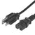 World Cord NEMA 5-15P to C15 13A 125V 16/3 SJT Power Cord - Black