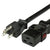World Cord A-Lock C19 to 5-15P 15A 250V 14/3 SJT Power Cord - Black