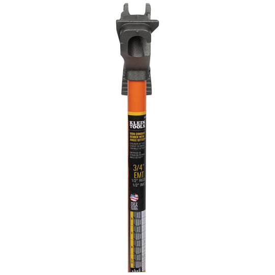 Klein Tools Iron Conduit Bender 1/2" EMT with Angle Setter™, 51603