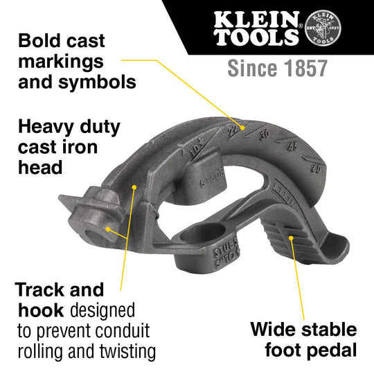 Klein Tools 1/2-inch Iron Conduit Bender Head, 51608