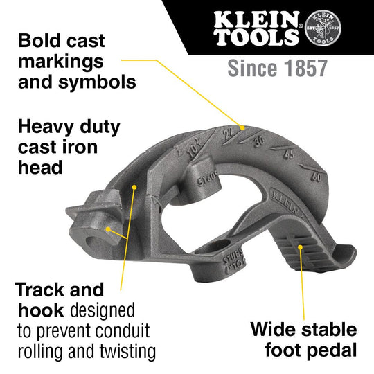 Klein Tools 3/4-Inch Iron Conduit Bender Head, 51609