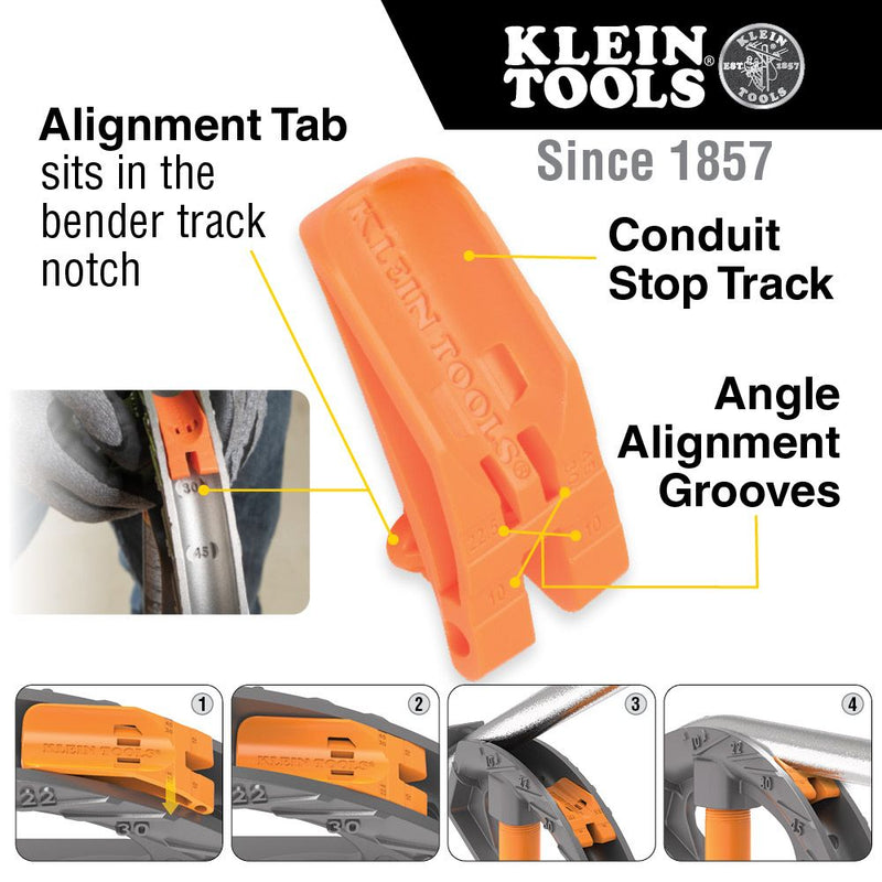 Klein Tools Aluminum Conduit Bender 1/2-Inch EMT with Angle Setter™, 51606