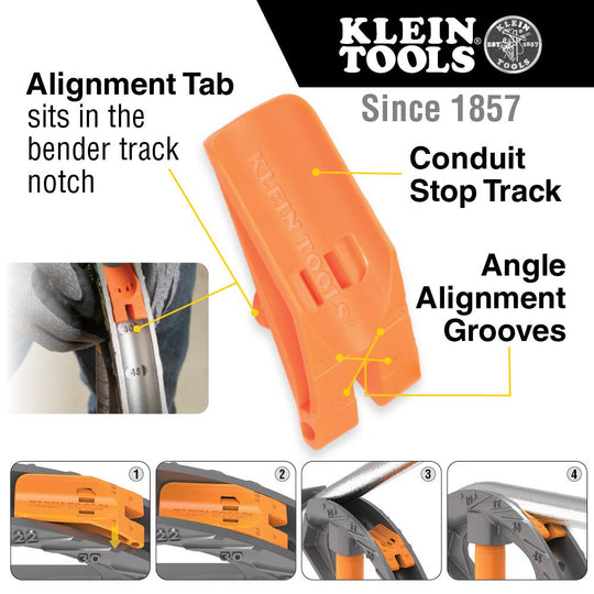 Klein Tools Aluminum Conduit Bender 3/4-Inch EMT with Angle Setter™, 51607