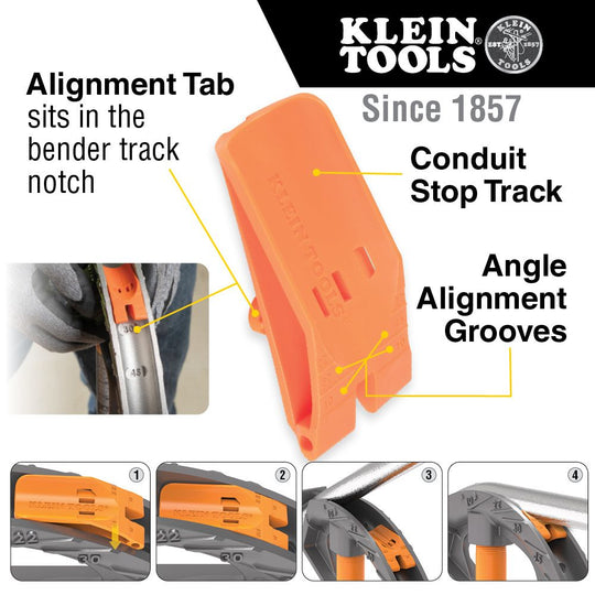 Klein Tools Iron Conduit Bender 3/4" EMT with Angle Setter™, 51604