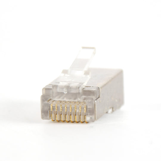 Vertical Cable Cat5E RJ45 Shielded Feed Through Plug 100 Pack
