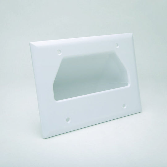 DataComm Recessed Bulk Cable Wall Plate