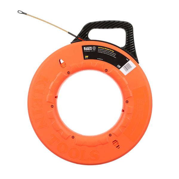 Klein Tools 56056 Multi-Groove Fiberglass Fish Tape, 200ft