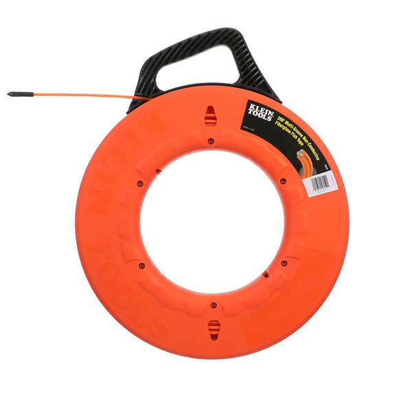 Klein Tools 56059 Grooved Fiberglass Fish Tape, 200ft