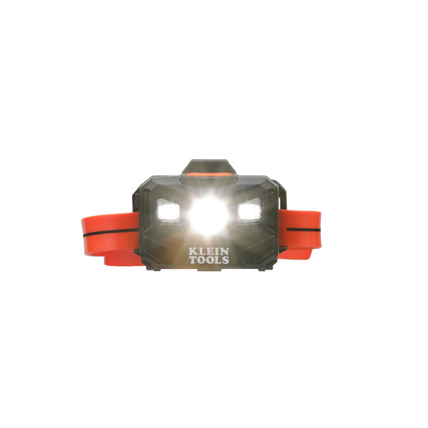 Klein Tools Rechargeable Headlamp w/Silicone Strap, 400 lm, All-Day Run, Auto-Off
