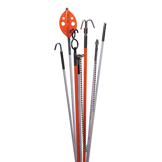 Klein Tools 56400 Splinter Guard™ Fish and Glow Rod Kit with Bag, 33-Foot