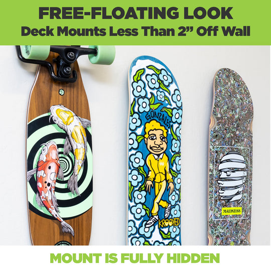 HIDEit Deck | Skateboard Deck Wall Mount